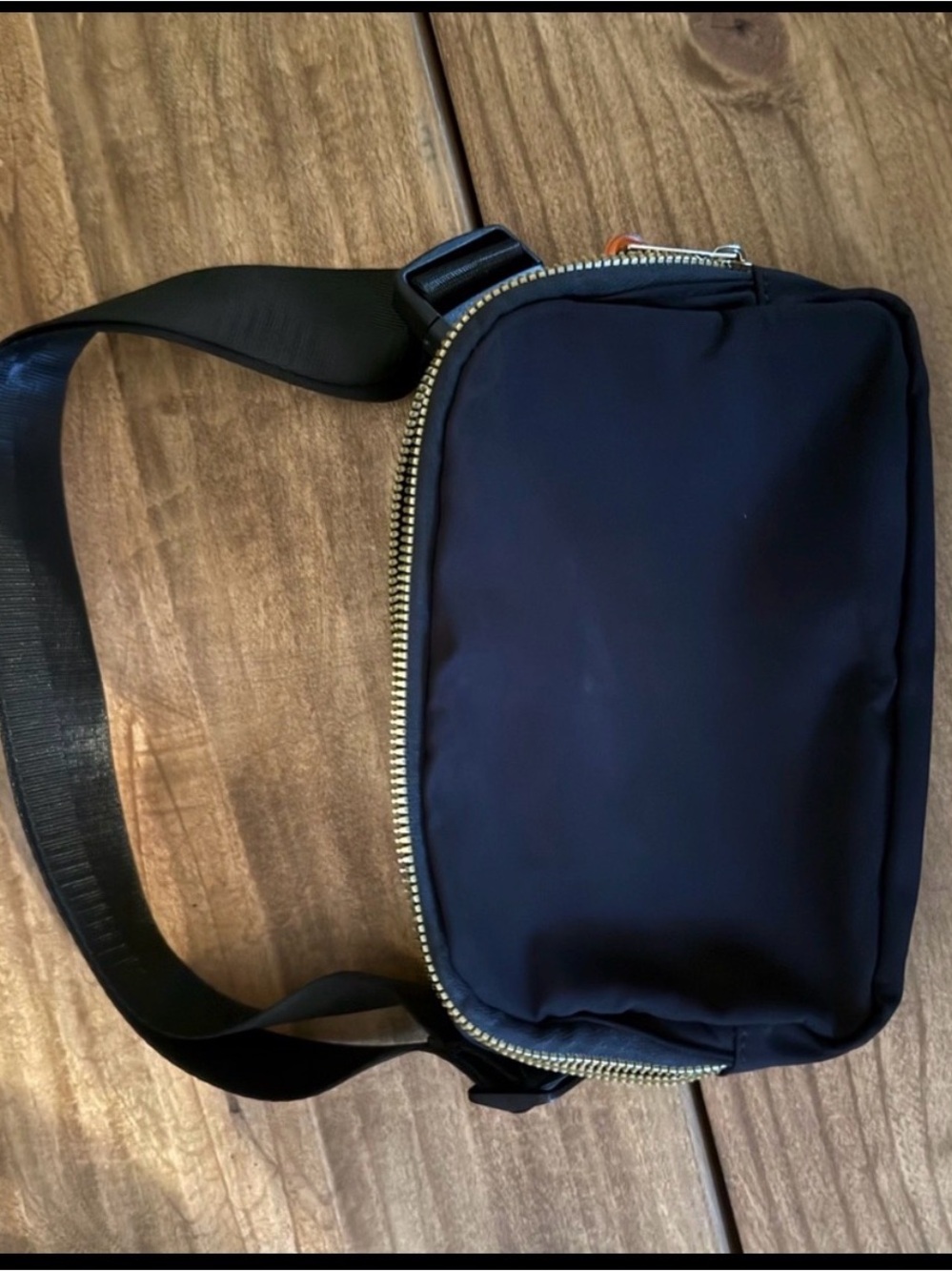 Black Crossbody Sling Bag - Minimal Nylon Design